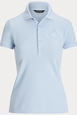 Ralph Lauren Blue Kiewick Embroidered Logo Polo ShirtM