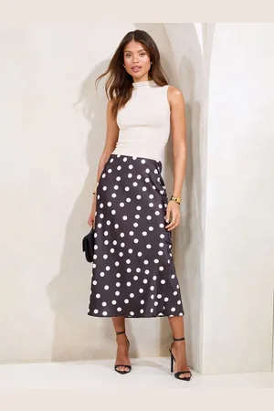 Lipsy London Satin Bias Cut Midi Skirt38