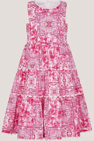 Monsoon Tile Print Sleeveless 100% Cotton Dress104110 cm