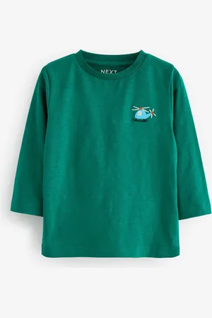 Next 100% Cotton Long Sleeves Semi Plain T-Shirt (3mths-7yrs)3
