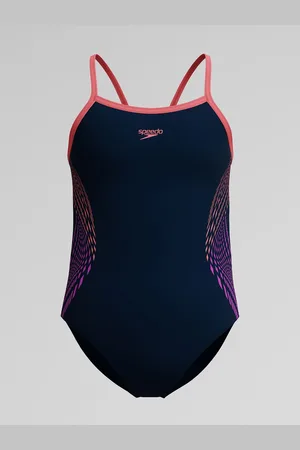 Speedo Plastisol Placement Thinstrap Muscleback Swimsuit122128 cm