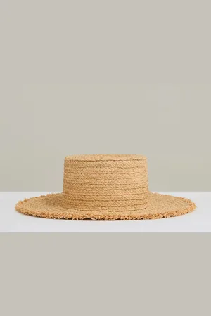 Reiss Freya Straw Boater Hatmediumlarge