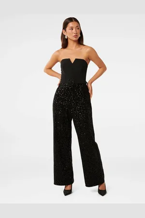 Forever New Allie Strapless Sequin Jumpsuit38