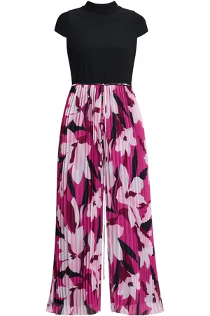 Gina Bacconi Pink Dolores Jumpsuit With Printed Pleated Trousers42
