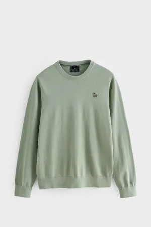 Paul Smith Crew Neck Logo Knitted 100% Cotton JumperL
