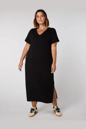 Live Unlimited London 100% Organic Cotton Slub T-Shirt Dress54