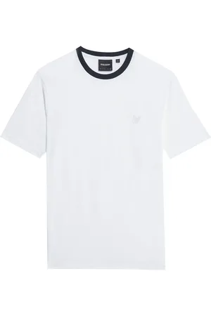 Lyle & Scott 100% Cotton Contrast Collar Superfine T-ShirtM