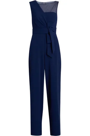 Gina Bacconi Blue Pia Crepe Jumpsuit46