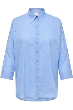 ONLY Embroidered 100% Organic Cotton Long Sleeve Loose Shirt42