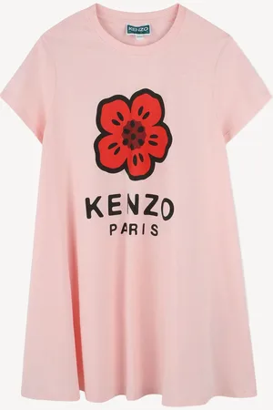 Kenzo Pink Short Sleeve Logo Flower T-Shirt Dress128134 cm