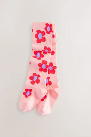 Next Cotton Rich Flower Print Tights2