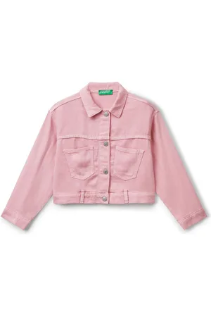 Benetton Girls Pink Cropped Jacket122128 cm