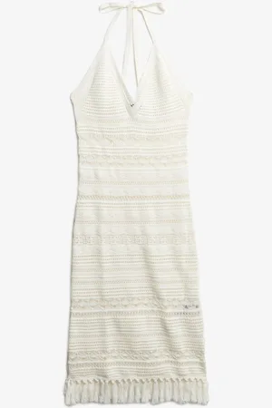 Superdry 100% Cotton Crochet Tassel Midi DressEU 44 (UK 16)