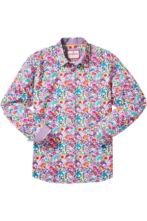 Joe Browns Bright Floral Print Long Sleeve 100% Cotton ShirtM