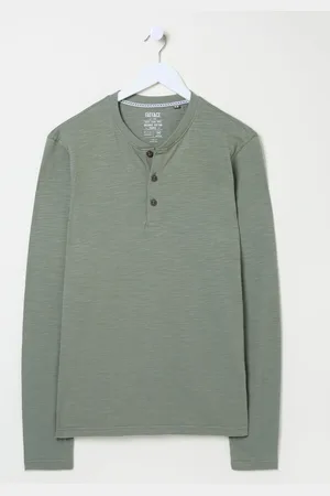 Fat Face FatFace Long Sleeve Slub Henley4XL dla wysokich