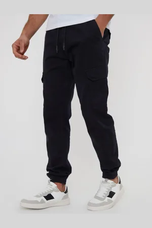 Threadbare Bawełniane bojówki ze stretchem w stylu joggerówL