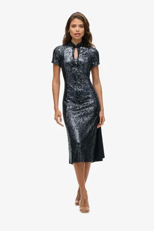 Superdry Mandarin Sequin Midi Dress36
