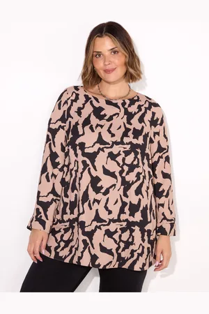 Live Unlimited London Curve Printed Slash Neck Tunic42