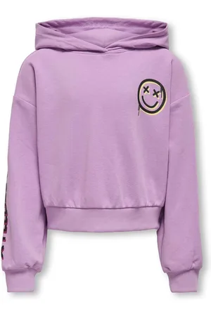 ONLY Purple Carefree Slogan Back Print Hoodie7