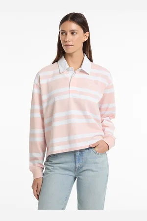 Guess Stripe Long Sleeve Rugby 100% Cotton Polo ShirtXS