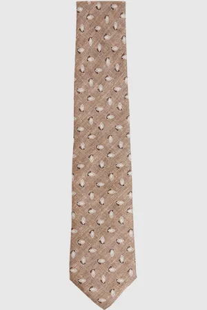 Reiss Leone Silk Geometric Print TieJeden