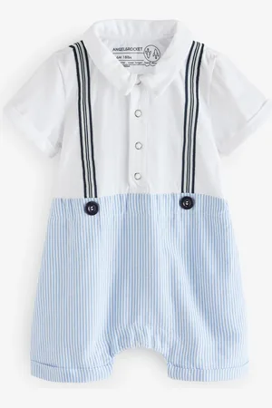 Angel & Rocket Will Mr Smart 100% Cotton Jersey Romper6268 cm
