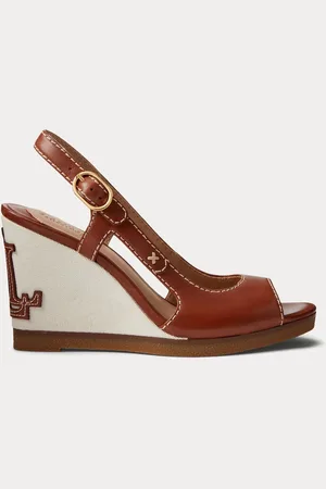 Ralph Lauren Roni Burnished Leather Tan Brown SandalsEU 37 (UK 4)
