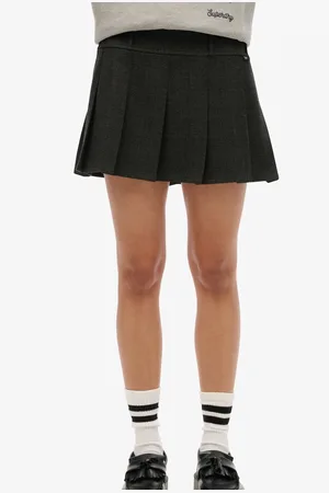 Superdry Plisowana spódnica mini z niskim stanem44