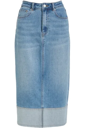 JD Williams Turn Up Denim Midi Skirt44