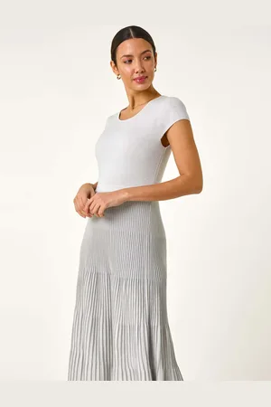 Roman Shimmer Knit Pleated Dress38