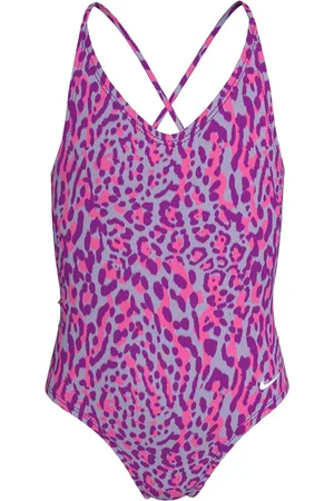 Nike Animal Print Lace-Up Back One Piece Swimsuit116122 cm