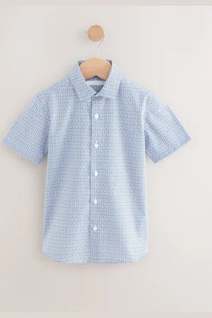 Next Short Sleeve Geo Print 100% Cotton Shirt (3-16yrs)3 lat (98 cm)