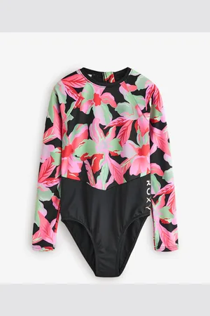 Roxy Tropical Print Active Long Sleeve Swimsuit158164 cm