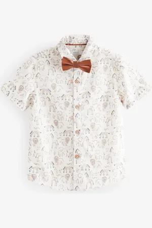 Next Short Sleeve Printed Shirt and Bowtie Set (3mths-7yrs)6