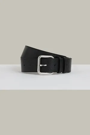 Reiss Robyn Leather Square Roller Buckle BeltM