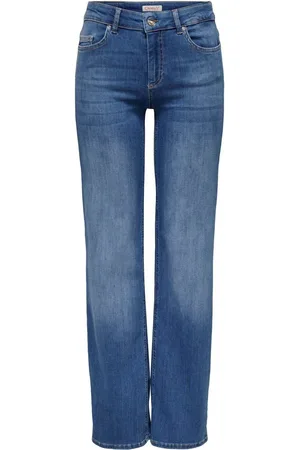 ONLY Blush Mid Rise Straight Leg Jeans With Super StretchS