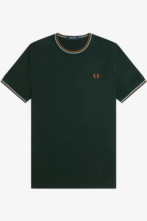 Fred Perry Koszulka z podwójną lamówką i logo , 100% bawełnaS