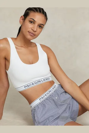 Ralph Lauren Essentials Scoop Cropped White BraXS