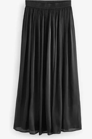 Next Metallic Satin Pleated Maxi Skirt44 Wysoki
