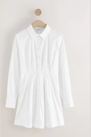 Next Corset Waist Shirt Mini 100% Cotton DressEU 52 (UK 24)