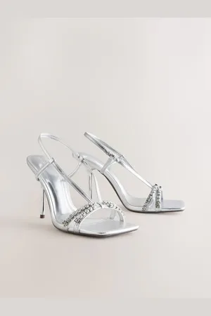Next Forever Comfort Square Toe Jewel Detail Sling Back Sandal Shoeseu42