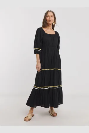 JD Williams 100% Cotton Rick Rack Trim Tier Smock Dress44