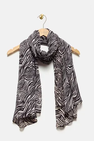 mint&berry Zebra Print Lightweight ScarfJeden