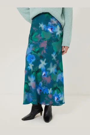 Jigsaw Floral Print Mist Midi Skirt38