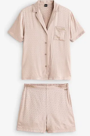 HUGO BOSS Monogram Woven Soft Short Pyjamas SetL