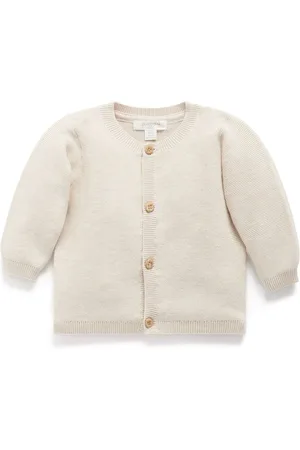 Purebaby 100% Cotton Textured Knit CardiganDo 3 miesięcy (50