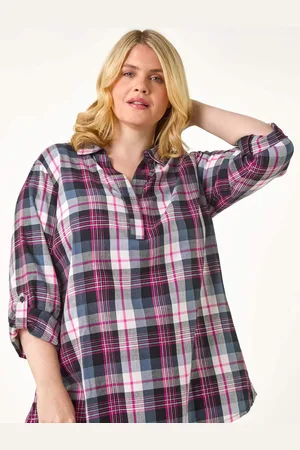 Roman Curve Metallic Checkered Overshirt48