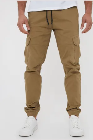 Threadbare Bawełniane bojówki ze stretchem w stylu joggerówXL