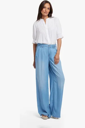 NYDJ Blue Whitney Pleated Trousers44