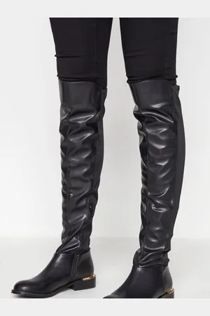 Long Tall Sally PU Stretch BootsEU 44.5 (UK 10)